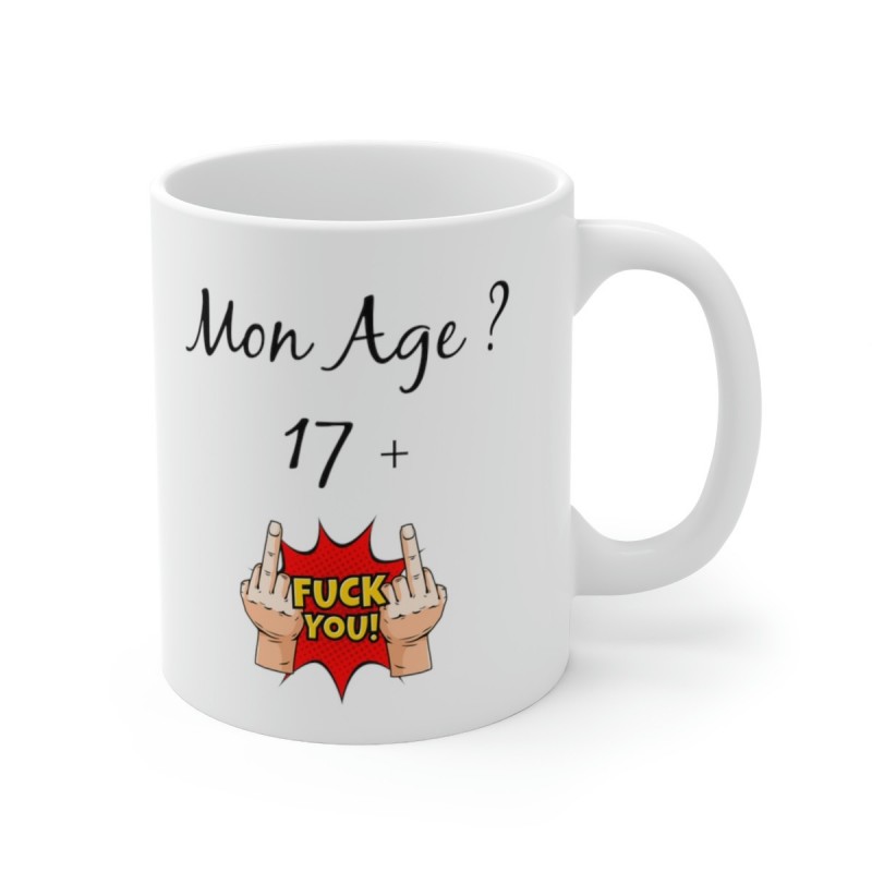 Mug 18 ans - Idée cadeau anniversaire homme ou femme - Tasse original  humour rigolo fun