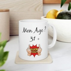 Mug 32 ans - Idée cadeau anniversaire homme ou femme - Tasse original humour rigolo fun