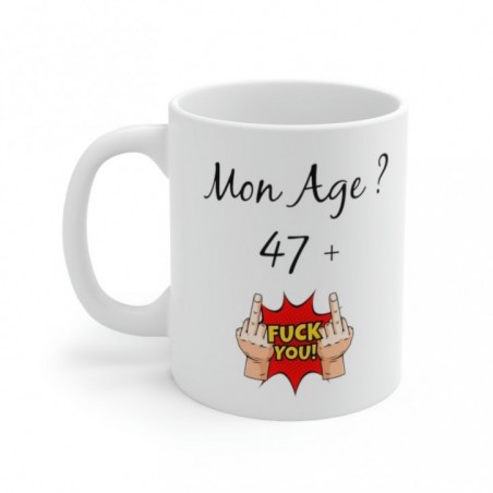 Mug 48 ans - Idée cadeau anniversaire homme ou femme - Tasse original humour rigolo fun