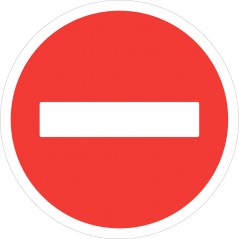 Stickers autocollant adhésif Sens interdit