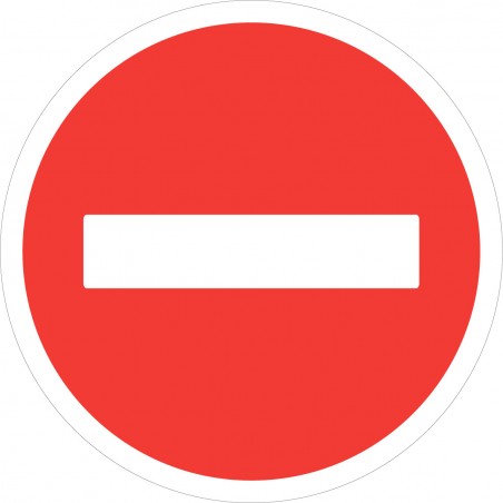 Stickers autocollant adhésif Sens interdit