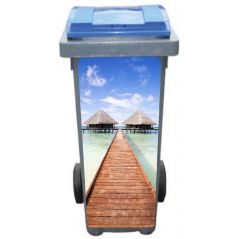 Stickers poubelle déco Les Maldives