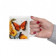 Mug Papillons effet 3D - Idée cadeau - Tasse originale