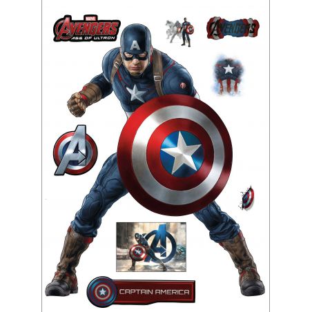 Stickers Captain america Avengers 30x40cm 15034 