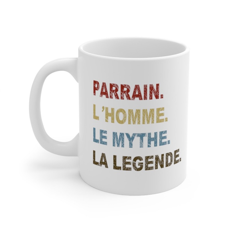 Mug Parrain le mythe - Idée cadeau - Tasse en céramique 