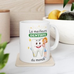 Mug La meilleure dentiste - Idée cadeau - Tasse en céramique 