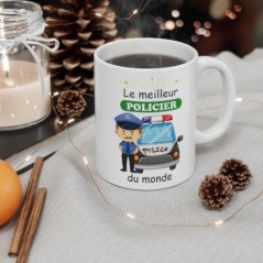 Mug Le meilleur policier - Idée cadeau - Tasse en céramique 