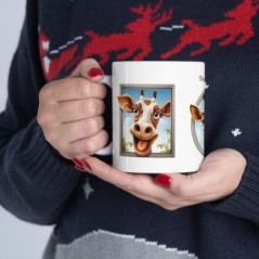 Mug personnalisé personnalisable Girafes avec prénom ou petit texte - Idée cadeau - Mug original pour Enfant ou Adulte