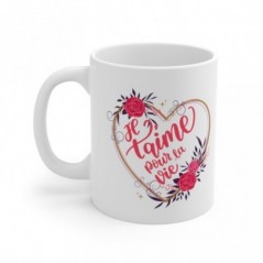 Mug Amour je t'aime - Idée cadeau - Tasse en céramique originale St Valentin