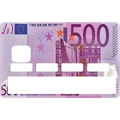 Stickers autocollant Carte bleue 500 euros - Carte bancaire - CB
