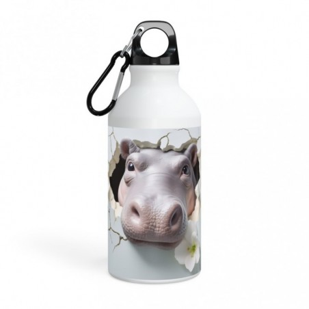 Gourde personnalisée Hippopotame - Bouteille isotherme inoxydable 