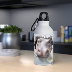 Gourde personnalisée Hippopotame - Bouteille isotherme inoxydable 