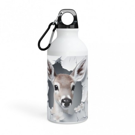 Gourde personnalisée Biche - Bouteille isotherme inoxydable 