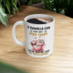 Mug Tasses - Je Travaille Dur pour Que Mon Chat puisse Avoir Une Vie Meilleure
