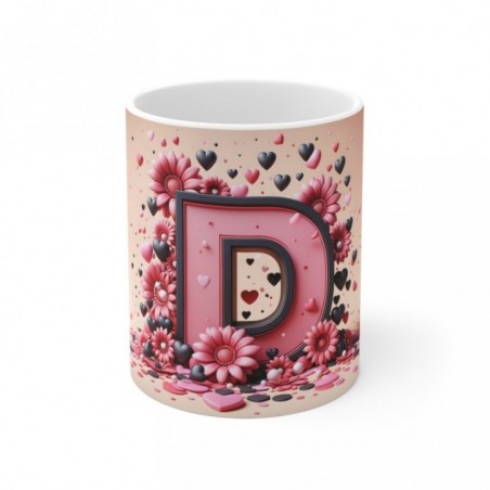 Mug Alphabet Lettre D - Idée cadeau - Tasse en céramique originale