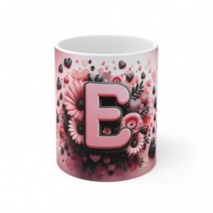 Mug Alphabet Lettre E - Idée cadeau - Tasse en céramique originale
