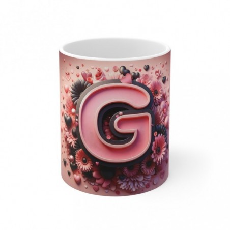 Mug Alphabet Lettre G - Idée cadeau - Tasse en céramique originale