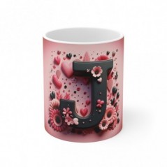 Mug Alphabet Lettre J - Idée cadeau - Tasse en céramique originale