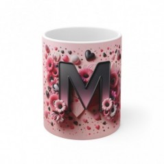 Mug Alphabet Lettre M - Idée cadeau - Tasse en céramique originale