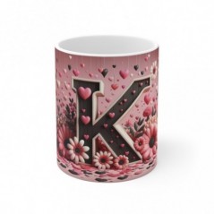 Mug Alphabet Lettre K - Idée cadeau - Tasse en céramique originale
