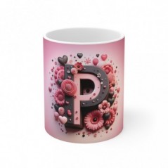 Mug Alphabet Lettre P - Idée cadeau - Tasse en céramique originale
