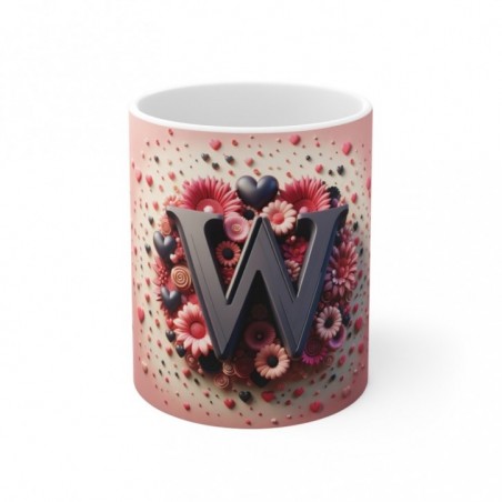 Mug Alphabet Lettre W - Idée cadeau - Tasse en céramique originale