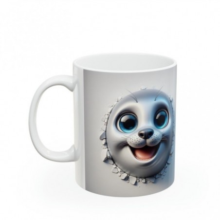 Mug 3D Phoque - Idée cadeau marrant humour fun - Tasse originale en céramique