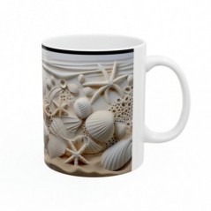 Mug Coquillages étoile de mer - Idée cadeau - Tasse originale en céramique- Modèle 2