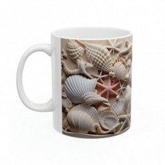 Mug Coquillages étoile de mer - Idée cadeau - Tasse originale en céramique