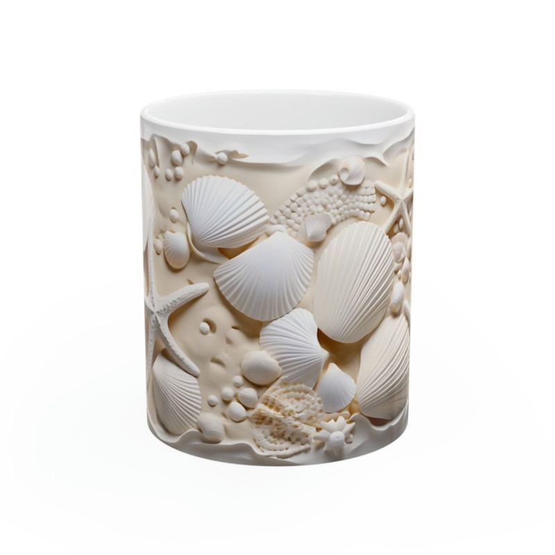 Mug Coquillages étoile de mer - Idée cadeau - Tasse originale en céramique- Modèle 6