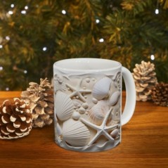Mug Coquillages étoile de mer - Idée cadeau - Tasse originale en céramique- Modèle 6