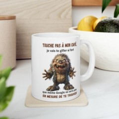 Mug Monstre Touche pas à mon café - Idée cadeau