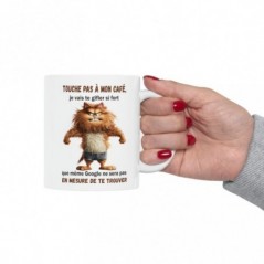 Mug Chat Touche pas à mon café - Idée cadeau