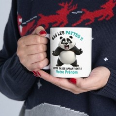 Mug Panda 1 personnalisé personnalisable Bas les pattes - Idée cadeau