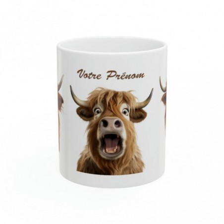 Mug personnalisé personnalisable Vache Irlandaise avec prénom ou petit texte - Idée cadeau - Tasse Humour Rigolo Fun