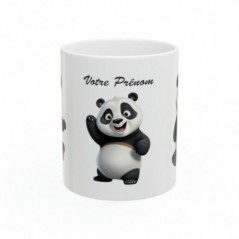 Mug personnalisé personnalisable Panda avec prénom ou petit texte - Idée cadeau - Tasse Humour Rigolo Fun