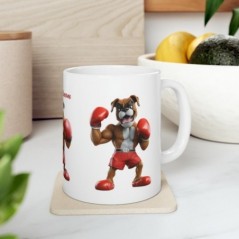 Mug personnalisé personnalisable Chien Boxer avec prénom ou petit texte - Idée cadeau - Tasse Humour Rigolo Fun