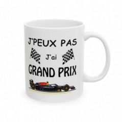 Mug Formule 1 - J'peux pas j'ai grand prix - Tasse originale en céramique - GP590