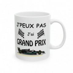 Mug Formule 1 - J'peux pas j'ai grand prix - Tasse originale en céramique - GP592