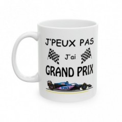 Mug Formule 1 - J'peux pas j'ai grand prix - Tasse originale en céramique - GP593