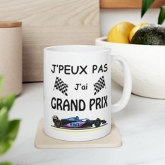 Mug Formule 1 - J'peux pas j'ai grand prix - Tasse originale en céramique - GP593