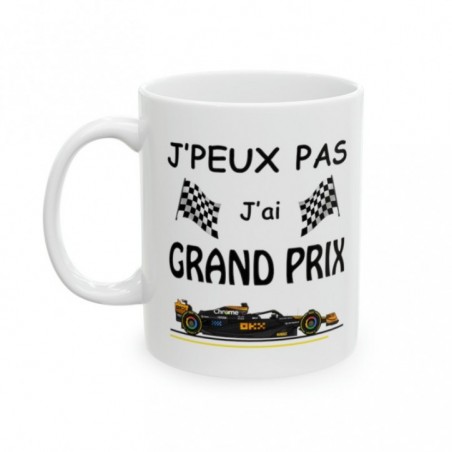 Mug Formule 1 - J'peux pas j'ai grand prix - Tasse originale en céramique - GP594