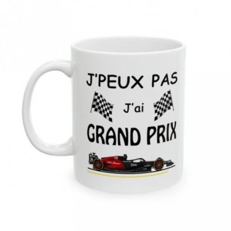 Mug Formule 1 - J'peux pas j'ai grand prix - Tasse originale en céramique - GP595