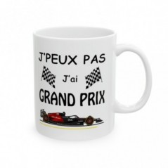 Mug Formule 1 - J'peux pas j'ai grand prix - Tasse originale en céramique - GP595