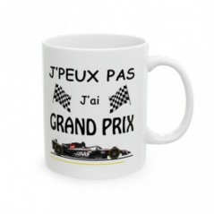 Mug Formule 1 - J'peux pas j'ai grand prix - Tasse originale en céramique - GP597