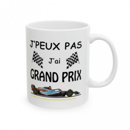 Mug Formule 1 - J'peux pas j'ai grand prix - Tasse originale en céramique - GP599