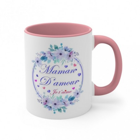 Mug Fêtes des mères Maman d'amour - Idée cadeau - Tasse en céramique - Plusieurs couleurs