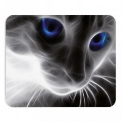 Tapis de souris Chat yeux bleu - approprié pour Souris de Bureau et de Gaming
