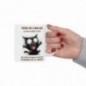 Mug Chat énervé Touche pas à mon café - Idée cadeau - Tasse en céramique