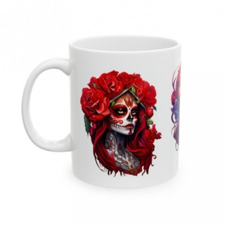 Mug Tête de Mort - Tête Mexicaine femme colorée - Tasse original 